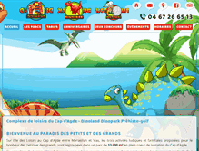 Tablet Screenshot of dinolandpark.com